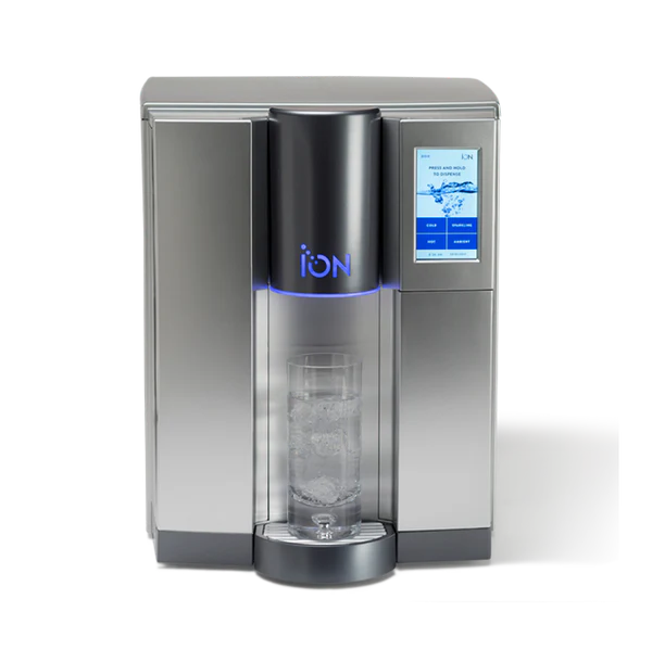 ION 400 Touch waterkoeler met touchscreen en gekoeld bruiswater in glas