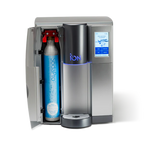 ION 400 Touch waterkoeler met geopende deur en zichtbare CO₂ cilinder